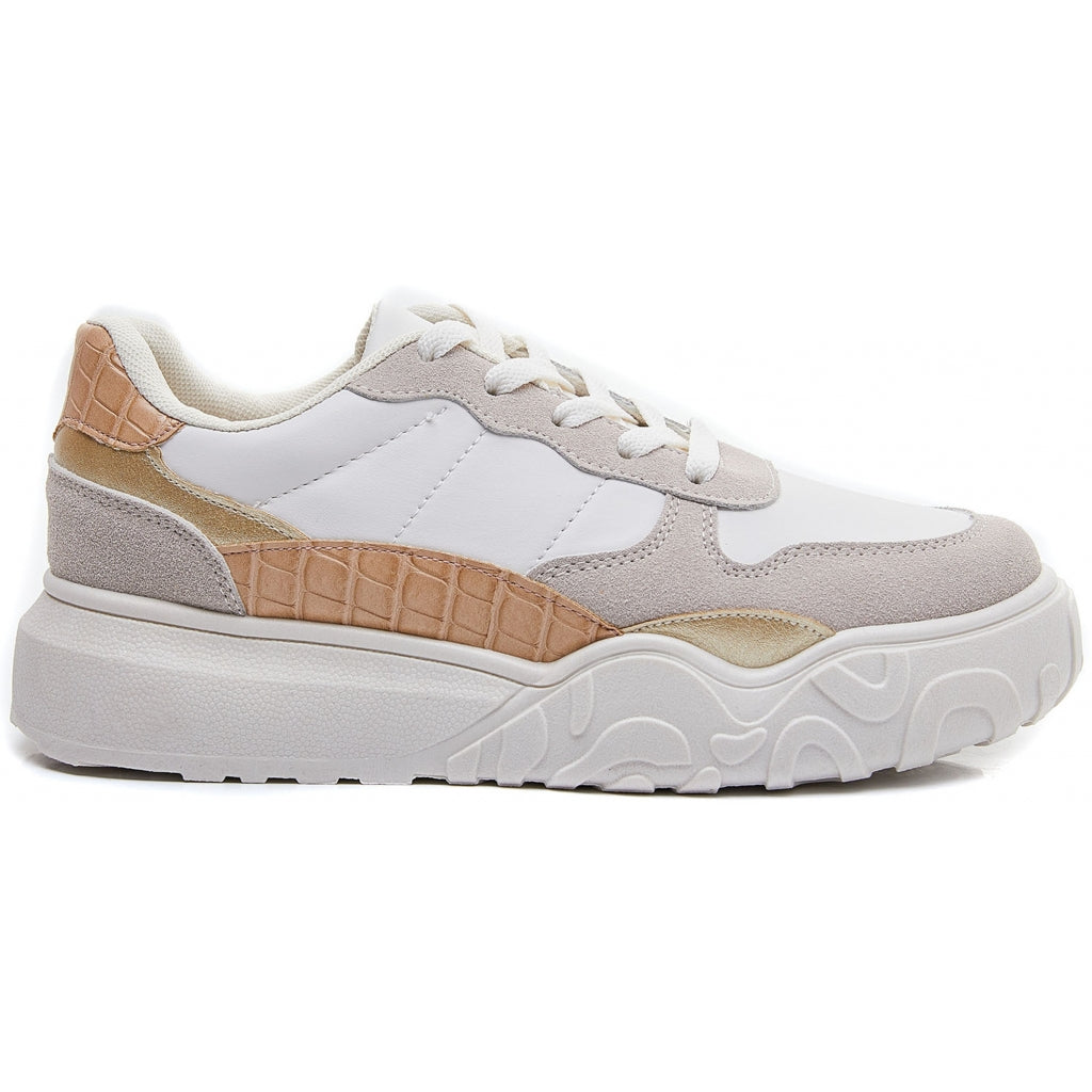 Dame  S 6135   Beige Shoes Sneaker