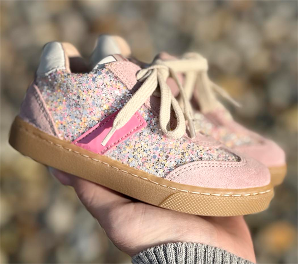 Autop  S Med Snørebånd Og Lynlås, Rosa Babybotte Sneaker