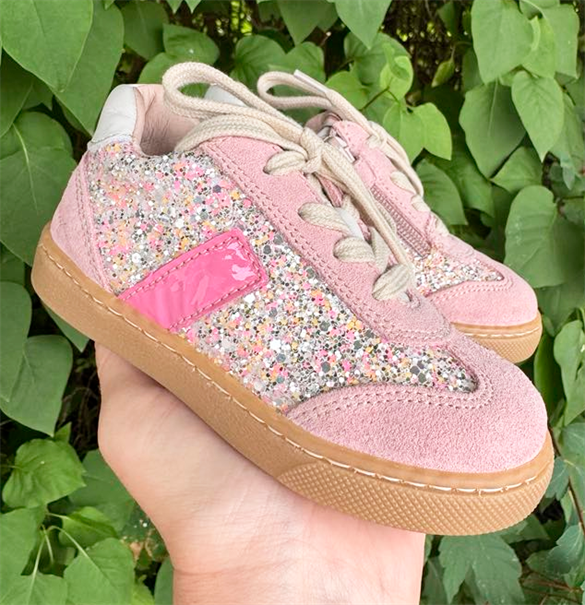 Rosa Babybotte Sneakers med Snørebånd og Lynlås - Fantastisk Tilbud!