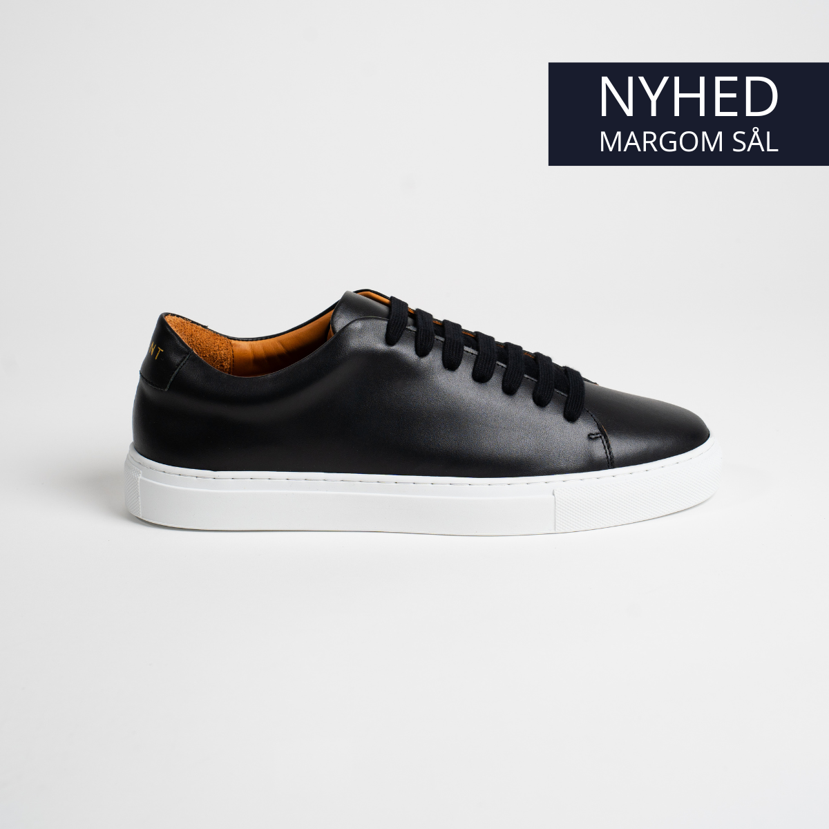 Elegant Sort Læder Sneaker til Mænd – Stilfuld og Komfortabel
